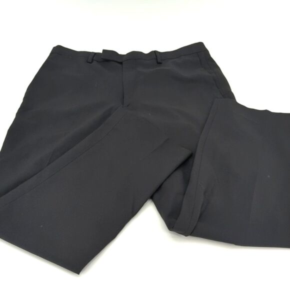 Liz Claiborne Black Straight Leg Mid Rise Office Work Pants Size 32/30-14 - Picture 9 of 9